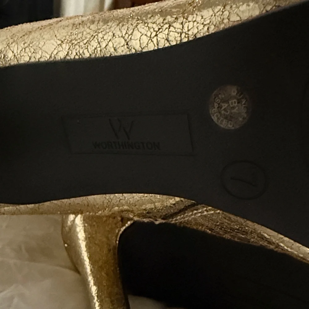 Worthington Metallic Gold Women's Knee-High 3” High-Heeled Boots - Picture 4 of 6